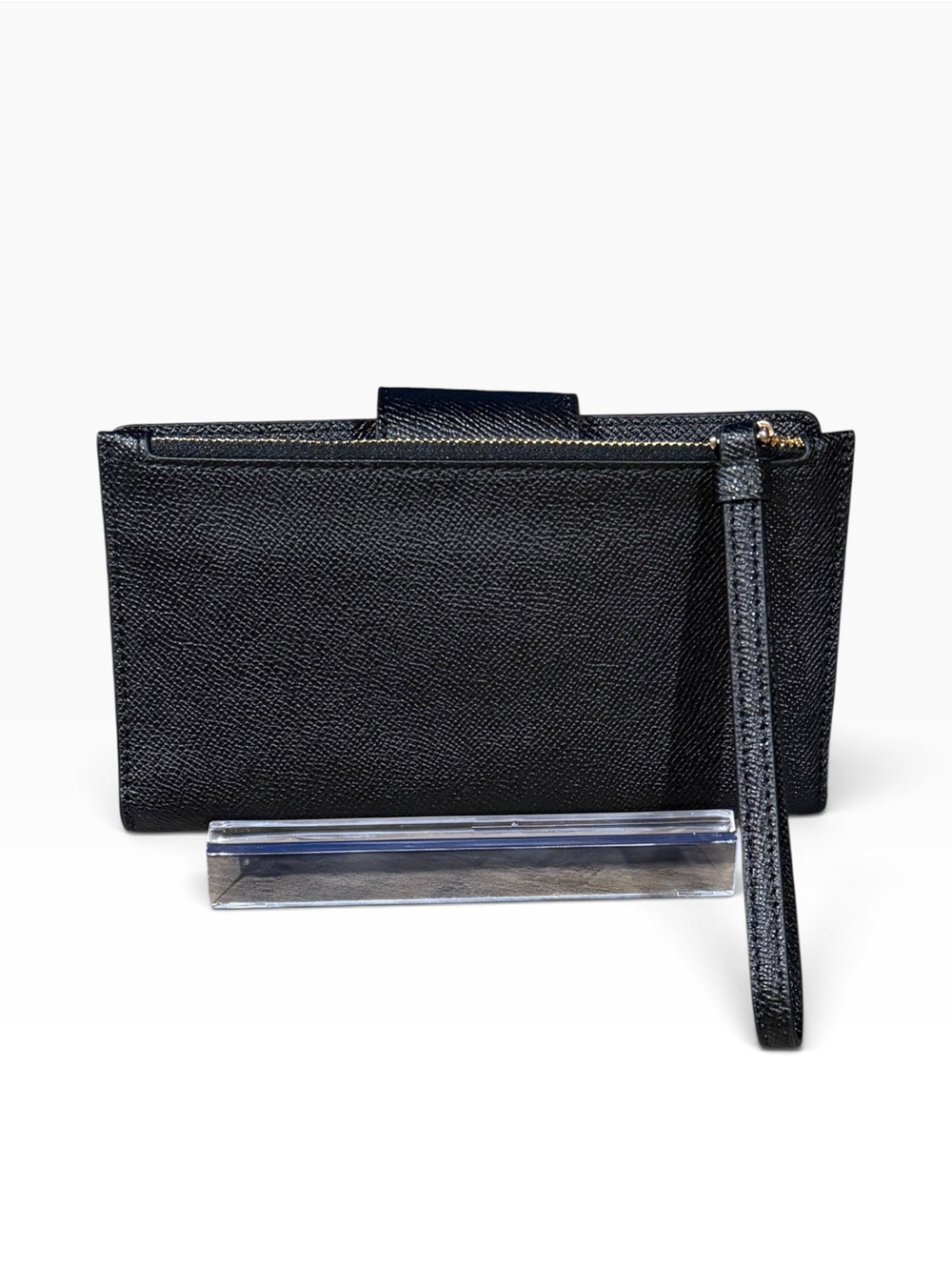 Coach Black Leather Wristlet Card Wallet - Picture 2 of 7